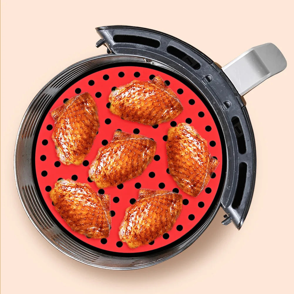 Silikone måtte til airfryer – detalje, tåler 230°C, bæredygtig