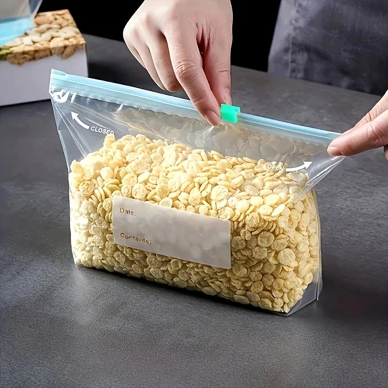 Genanvendelige silikone madposer – med grøntsager i køleskab, zero waste